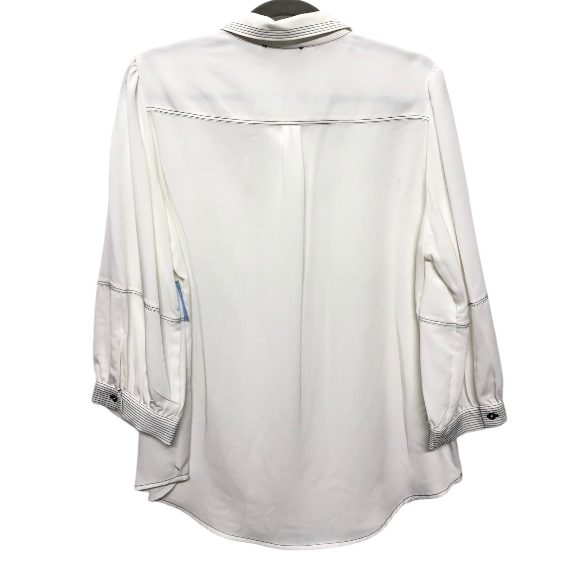 Blouse Designer By Karl Lagerfeld In White, Size: L