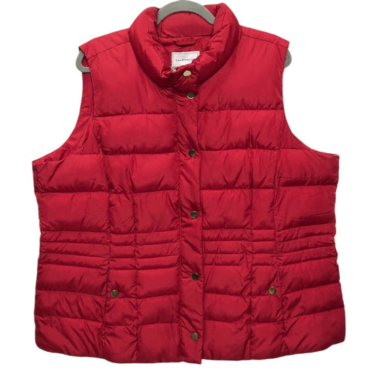 Vest Puffer & Quilted By Charter Club In Red, Size: Xxl