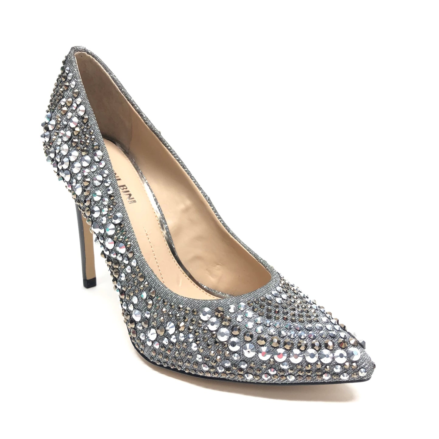 Shoes Heels Stiletto By Gianni Bini In Silver, Size: 6