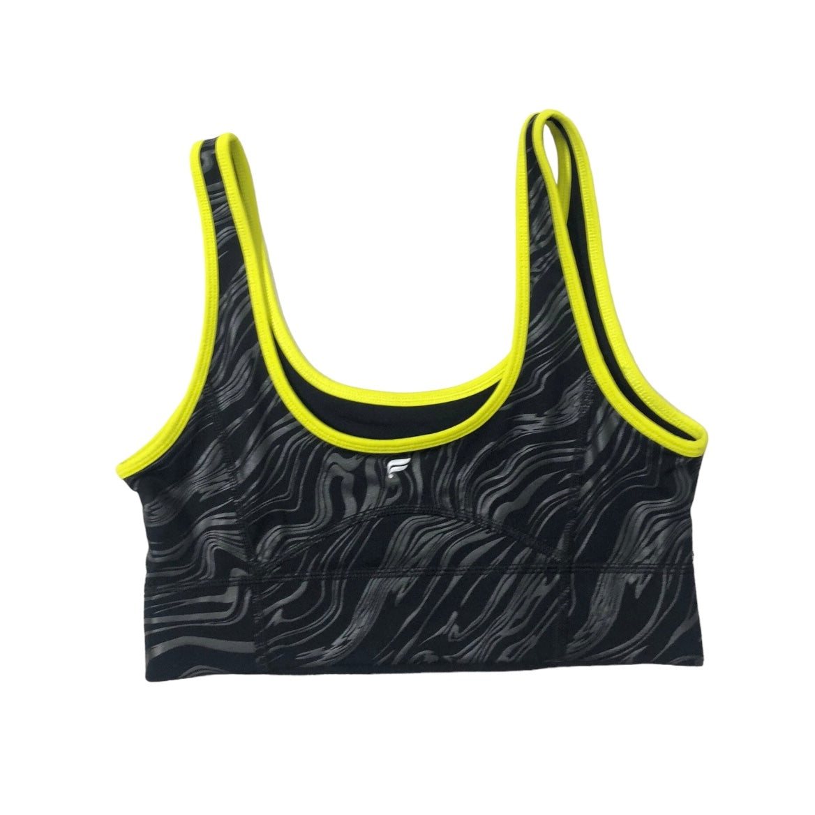 Black & Yellow Athletic Bra Fabletics, Size M