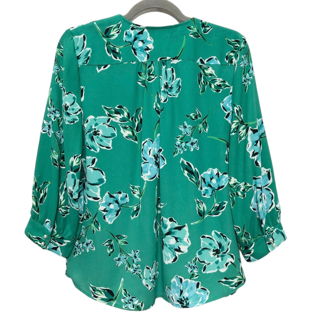 Green Blouse 3/4 Sleeve Karl Lagerfeld, Size S