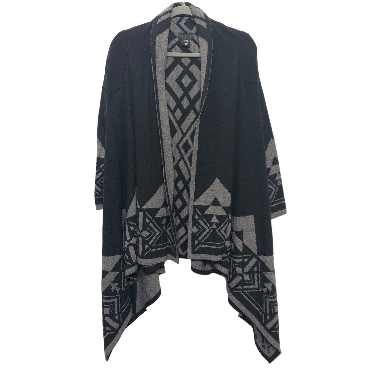 Shawl By Adrienne Vittadini In Black & Grey, Size: M