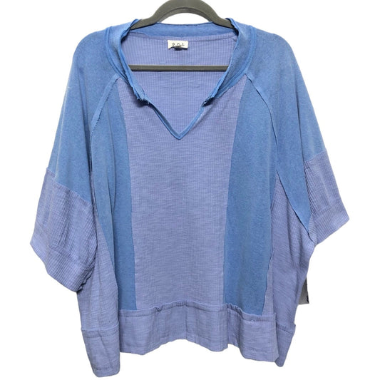 Top Short Sleeve By Pol In Blue, Size: M