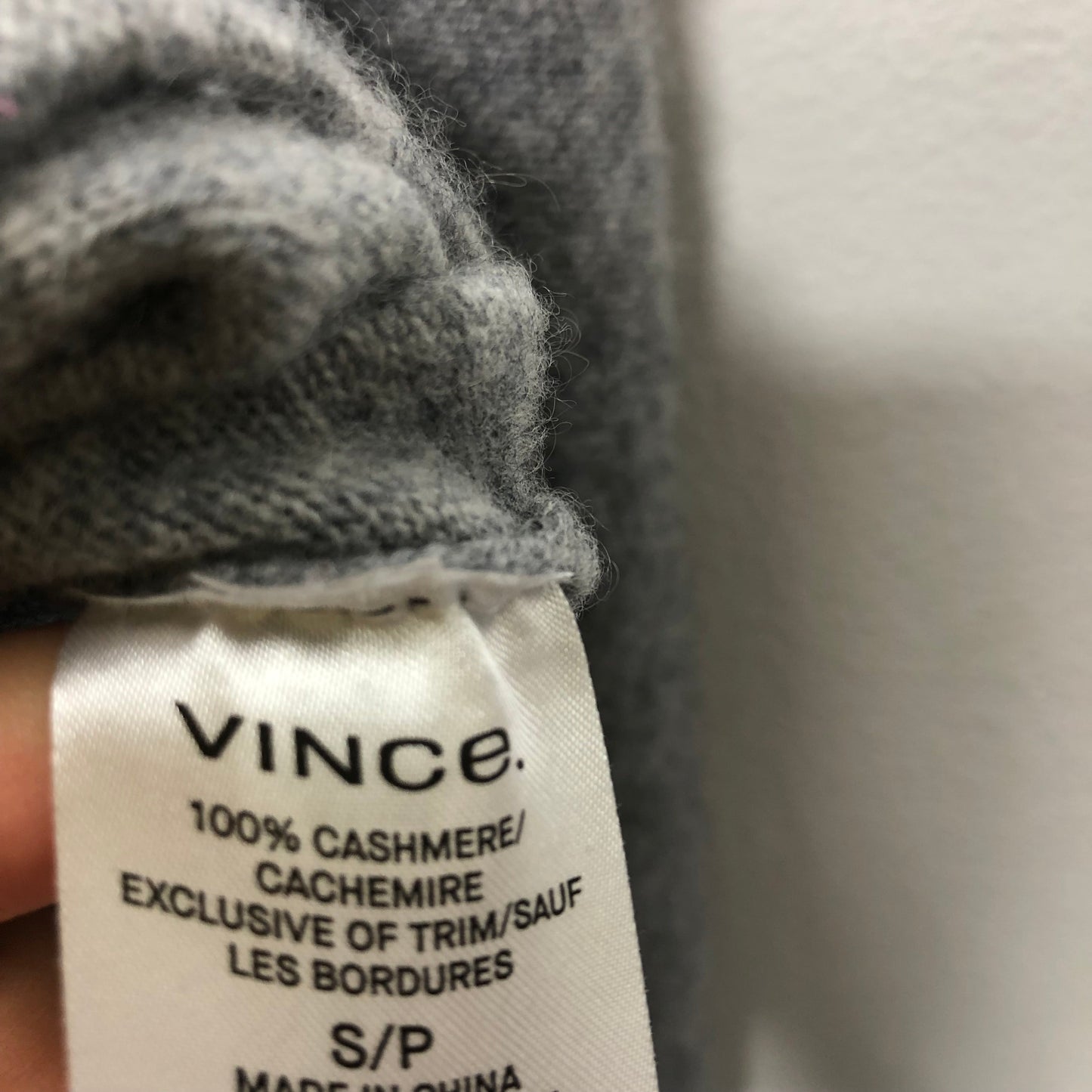 Sweater Cashmere By Vince In Grey, Size: S