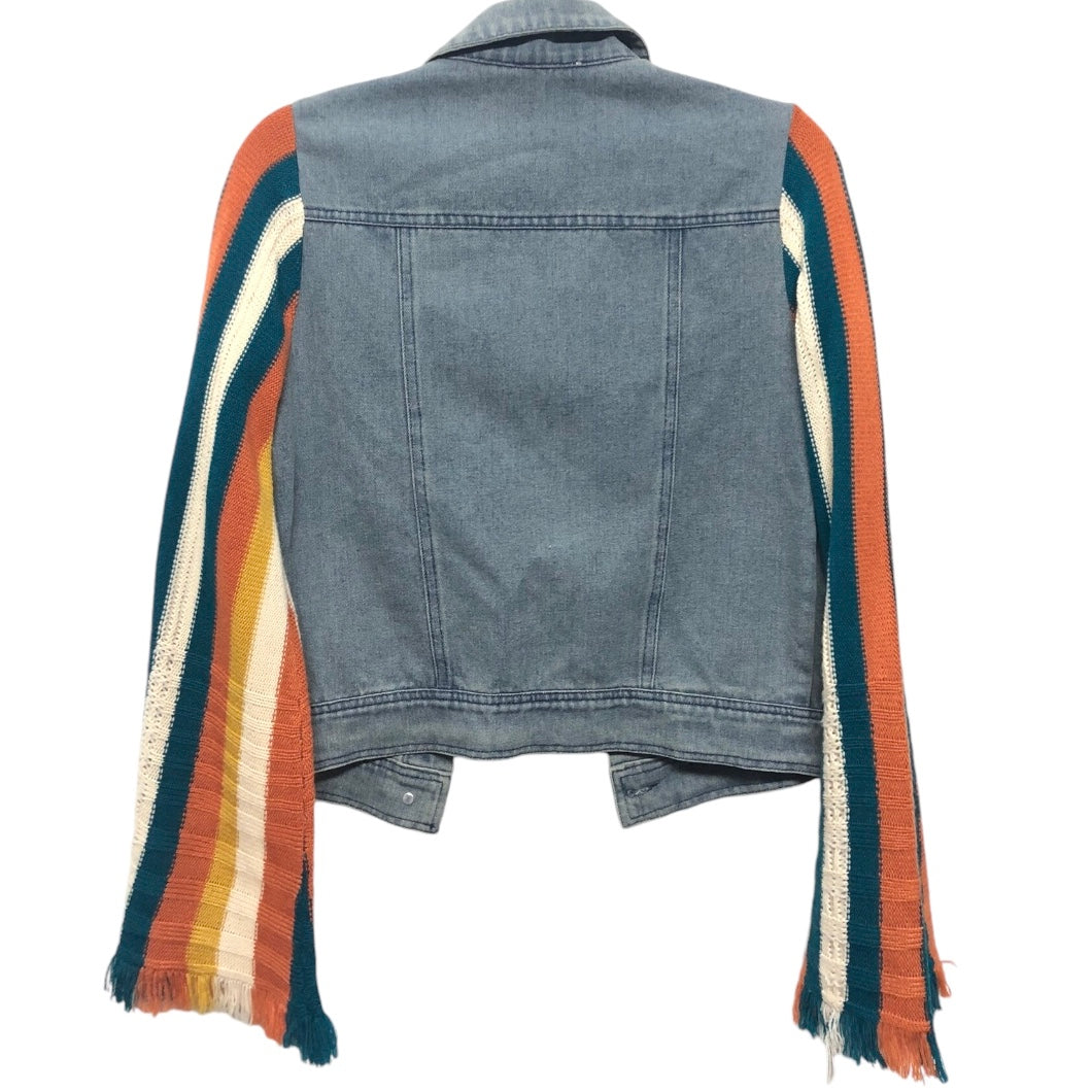 Jacket Denim By Altard State In Blue & Orange, Size: Xs