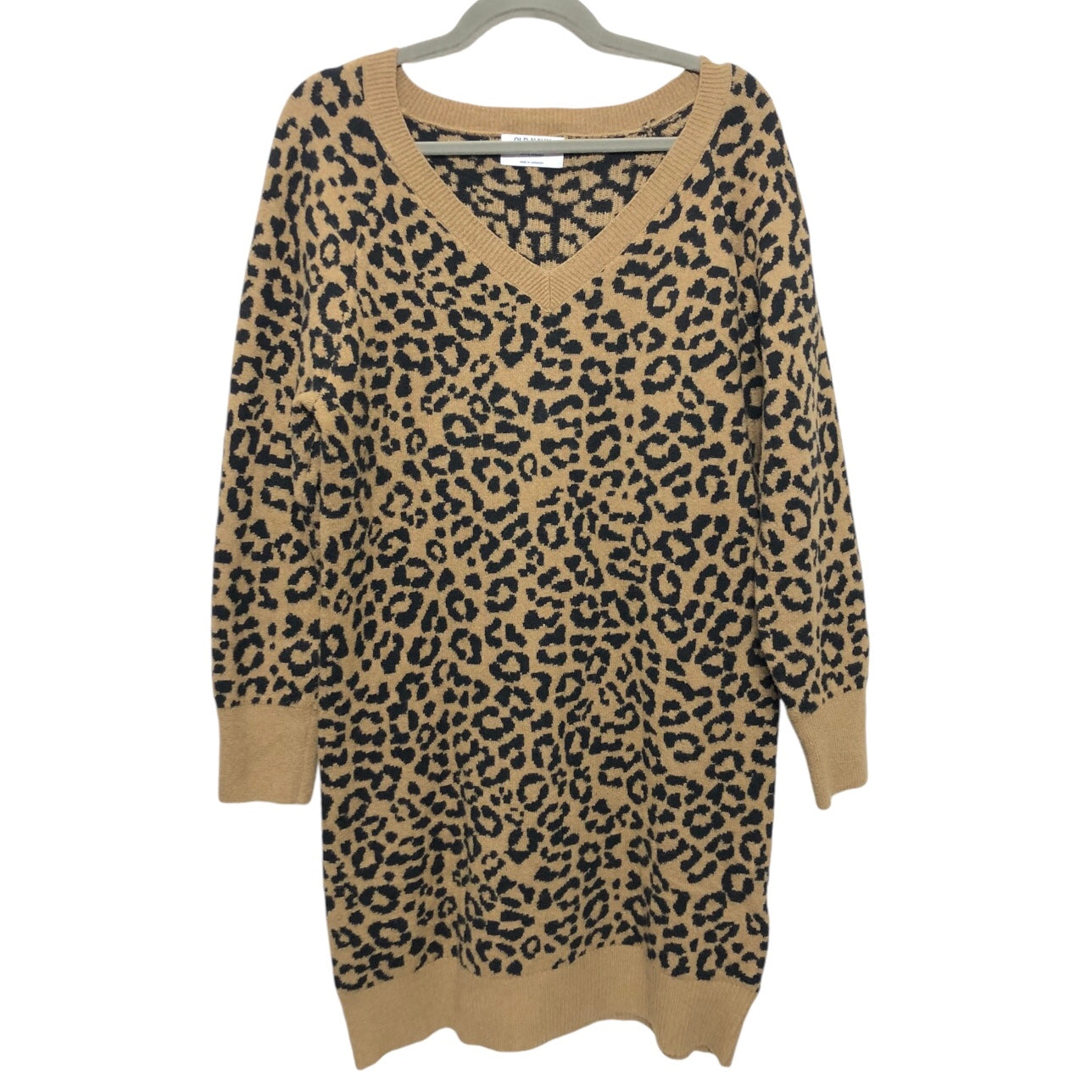 Dress Sweater By Old Navy In Leopard Print, Size: M