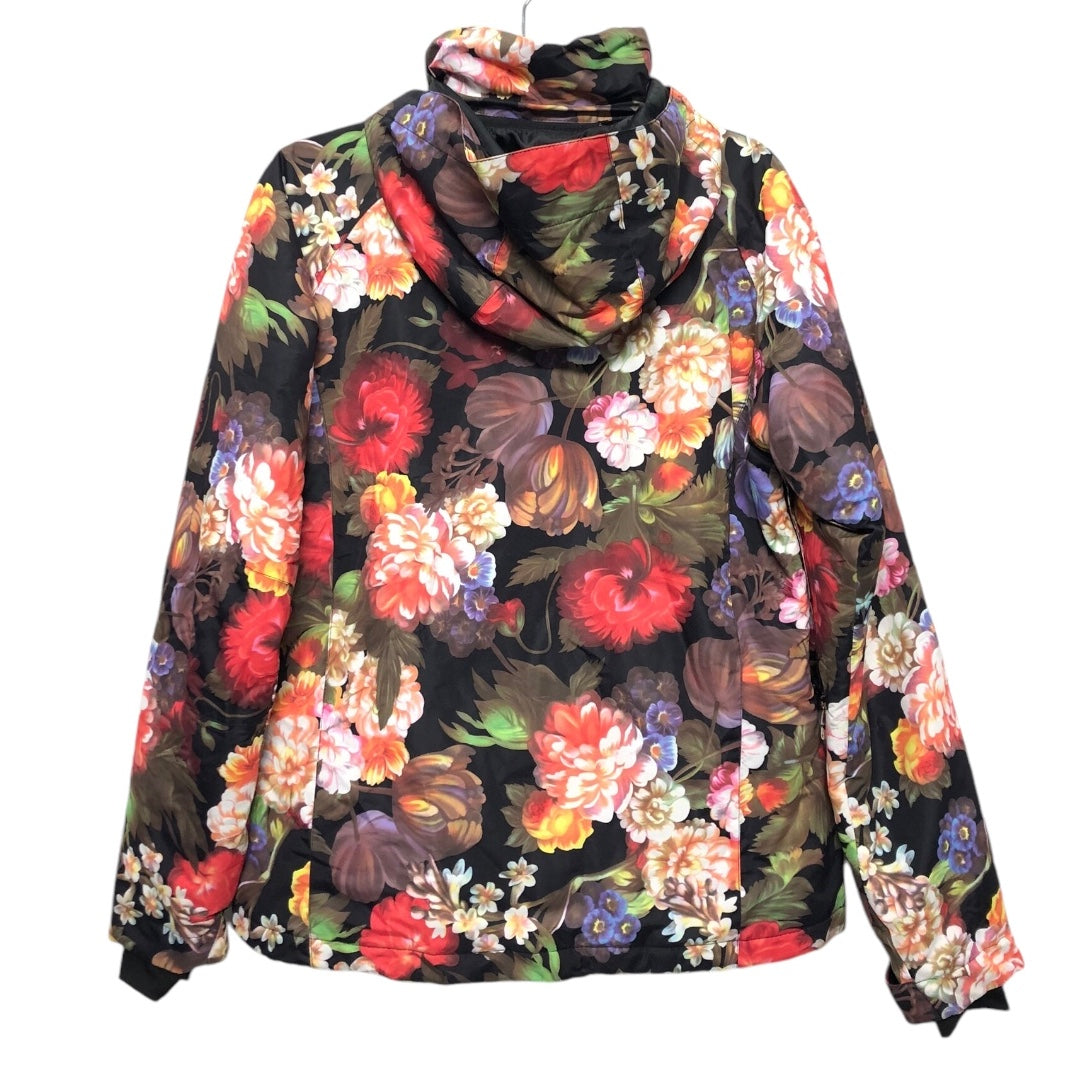 Jacket Puffer & Quilted By Cmc In Floral Print, Size: M