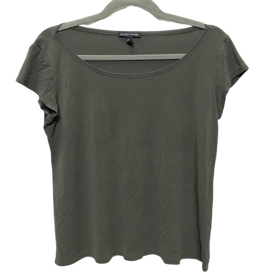 Top Short Sleeve Basic By Eileen Fisher In Green, Size: Mp