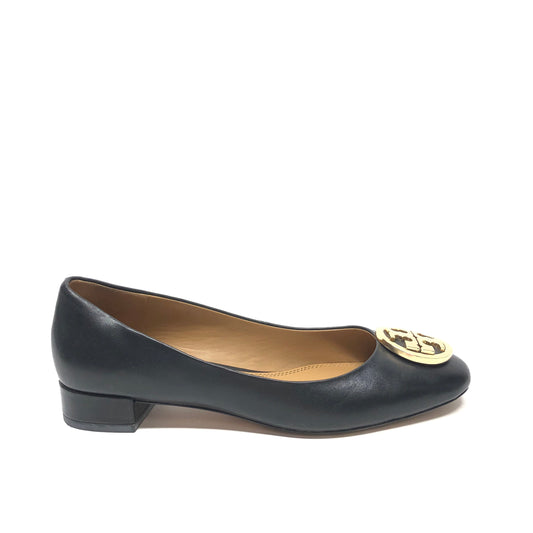 Shoes Designer By Tory Burch In Black & Gold, Size: 5.5