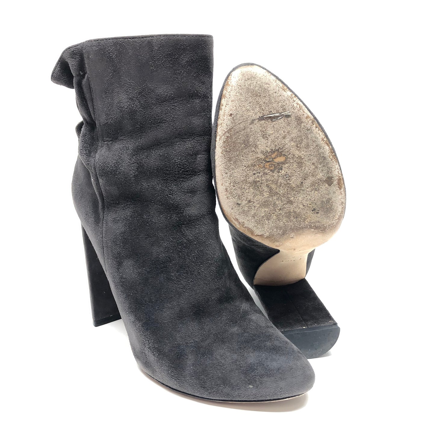 Grey Boots Ankle Heels Dior, Size 7