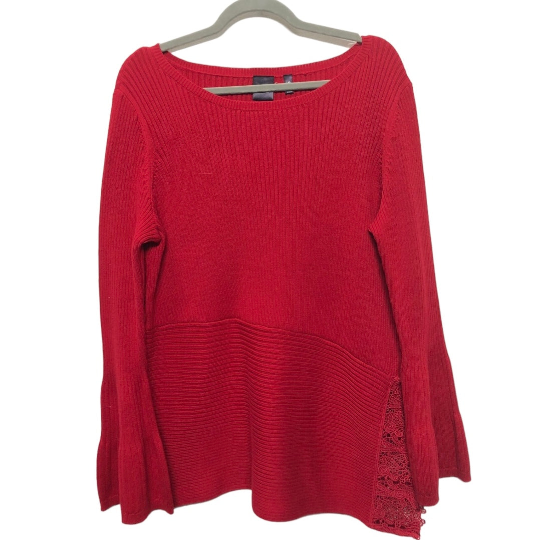 Sweater By Rafaella In Red, Size: L