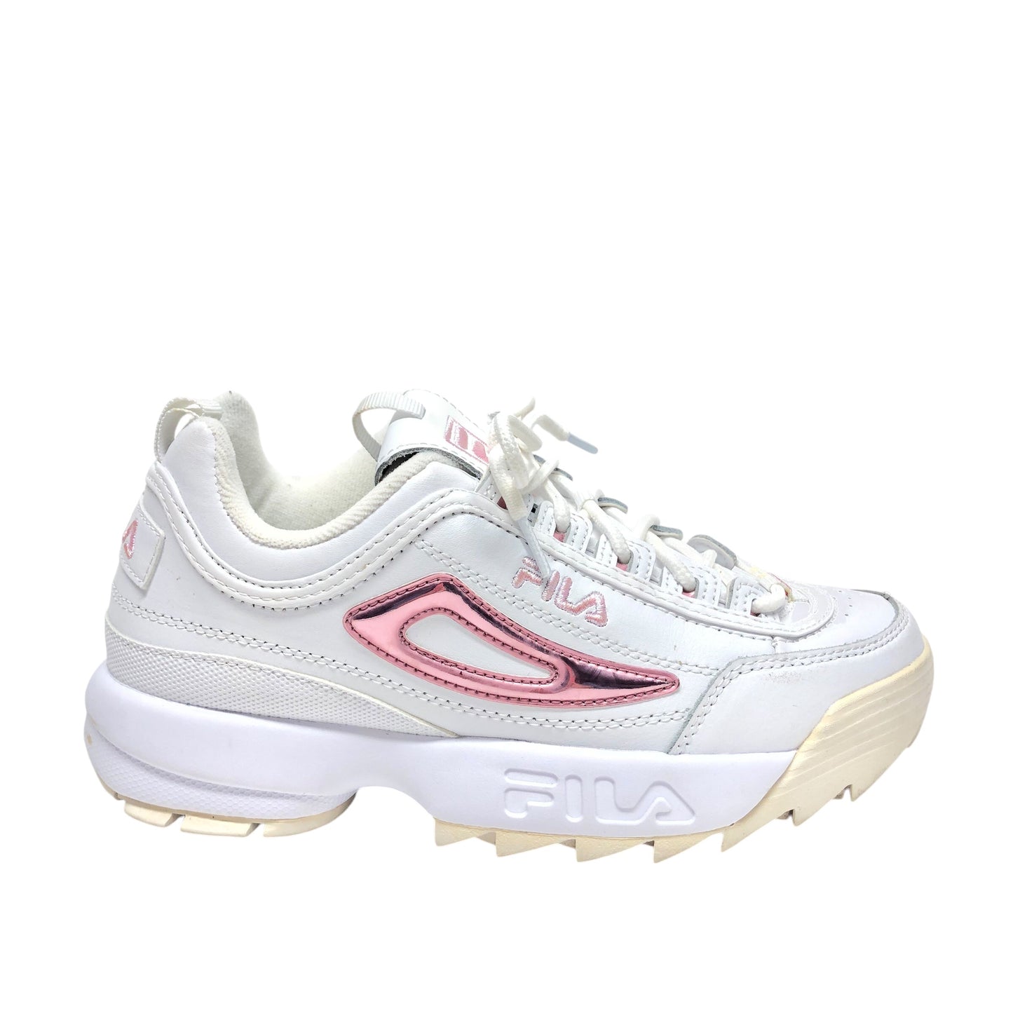 Shoes Sneakers By Fila In Pink & White, Size: 8