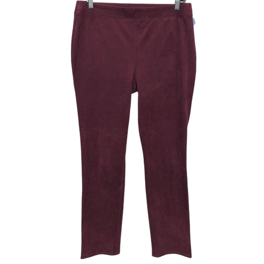 Pants Leggings By Chicos In Maroon, Size: 4