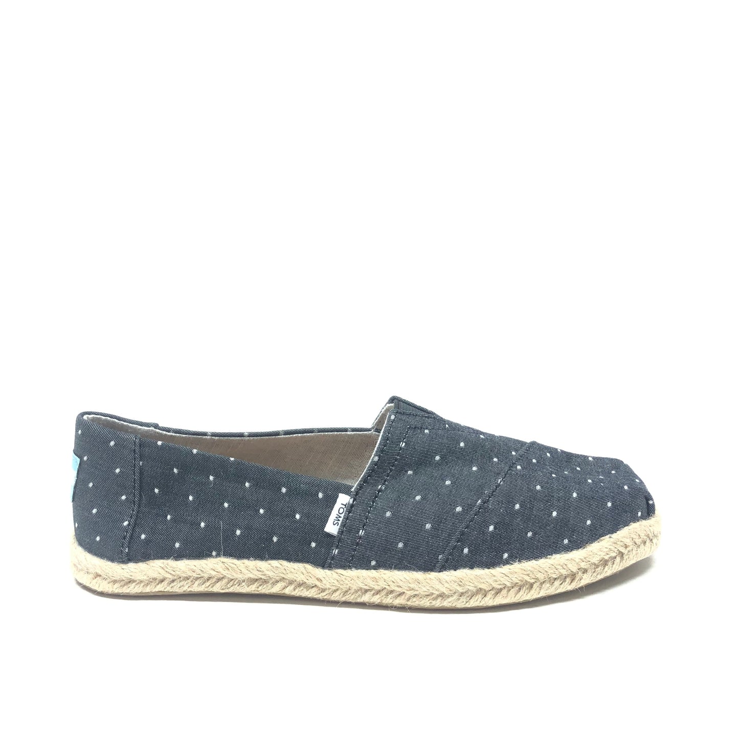 Shoes Flats By Toms In Blue & White, Size: 6.5