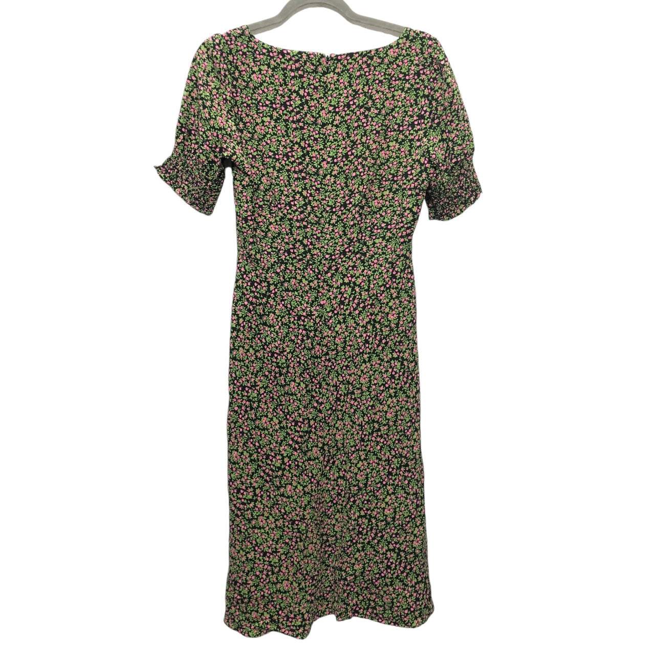 Dress Casual Midi By J. Crew In Green & Pink, Size: 2