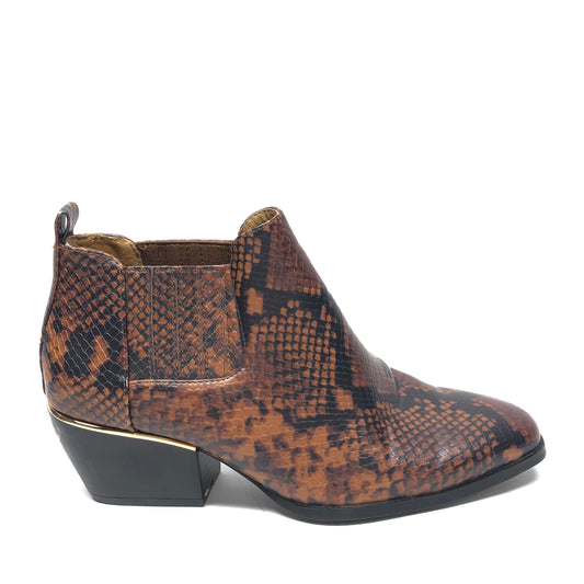 Boots Ankle Heels By New Directions In Snakeskin Print, Size: 8