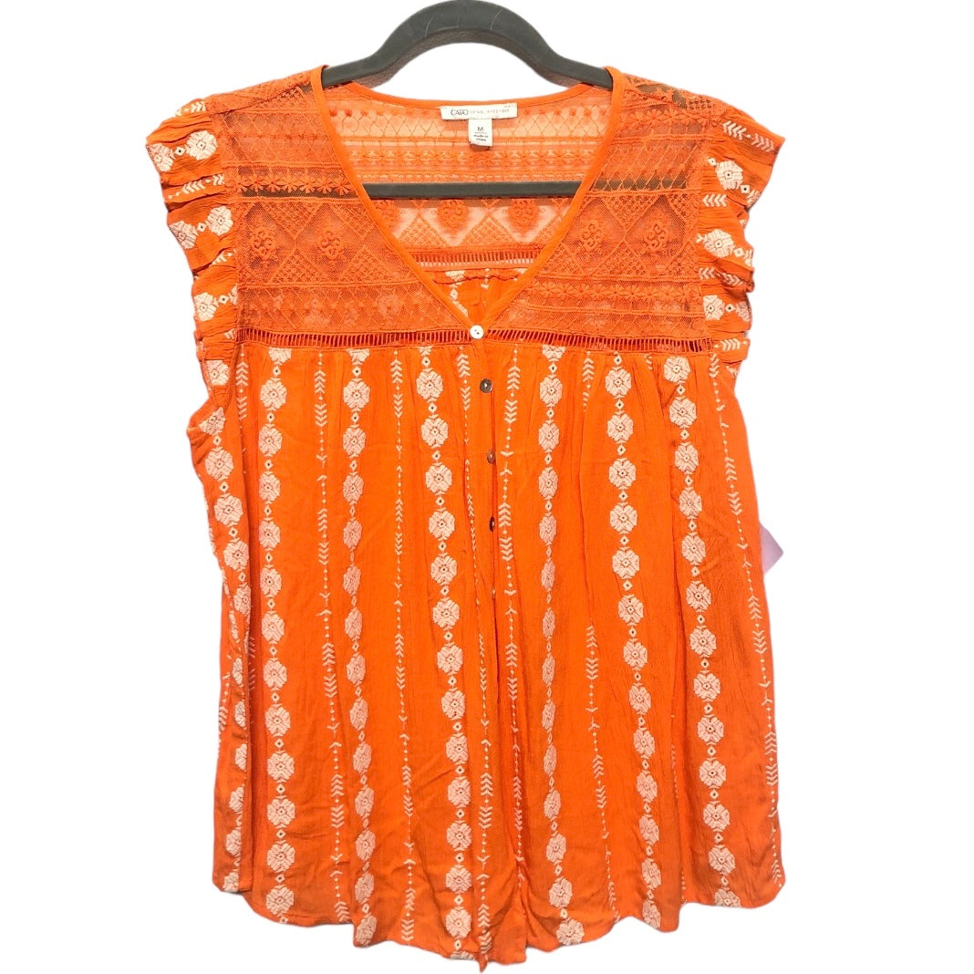 Orange Blouse Short Sleeve Cato, Size M