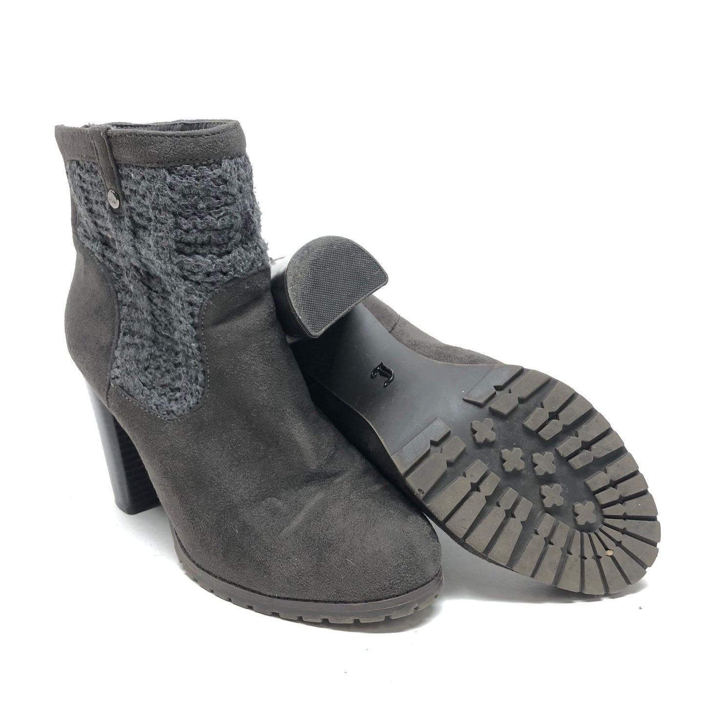 Boots Ankle Heels By Juicy Couture In Grey, Size: 8