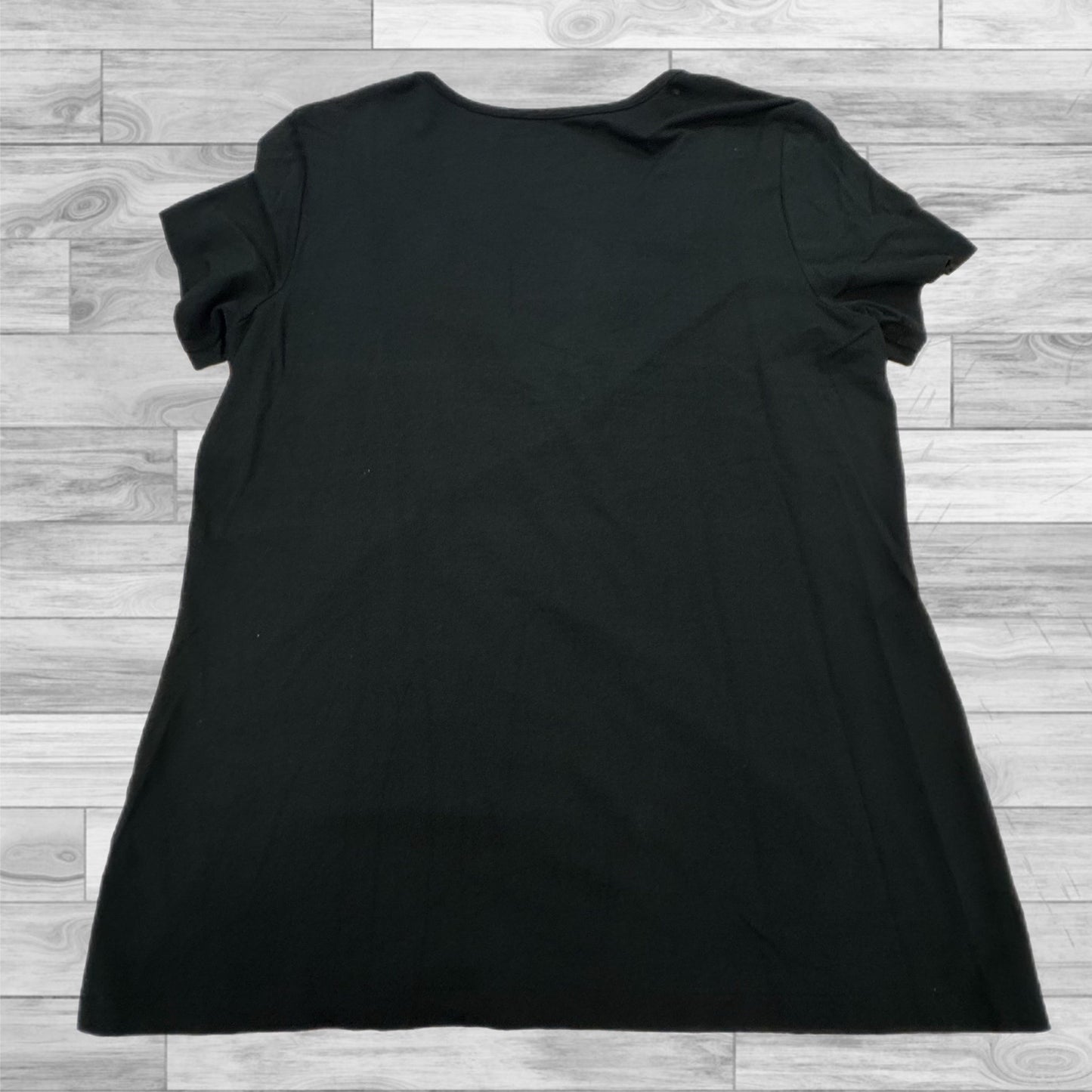 Top Short Sleeve By Chicos In Black, Size: 1x