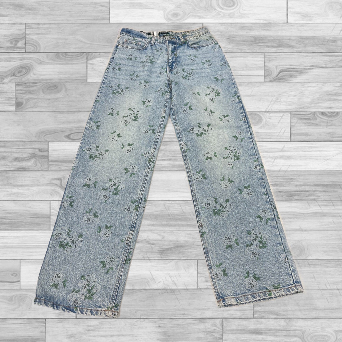 Jeans Straight By Wild Fable In Floral Print, Size: 6