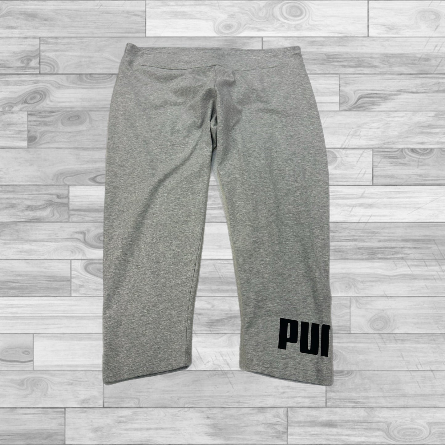 Athletic Capris By Puma In Grey, Size: Xl