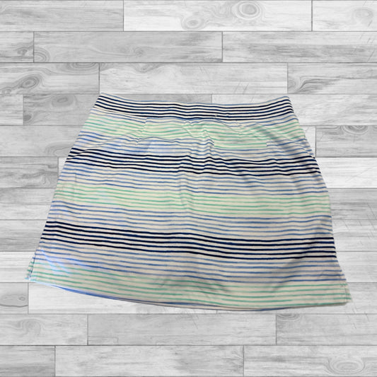 Athletic Skort By Izod In Striped Pattern, Size: L