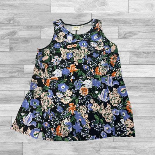 Floral Print Top Sleeveless Anthropologie, Size Xl