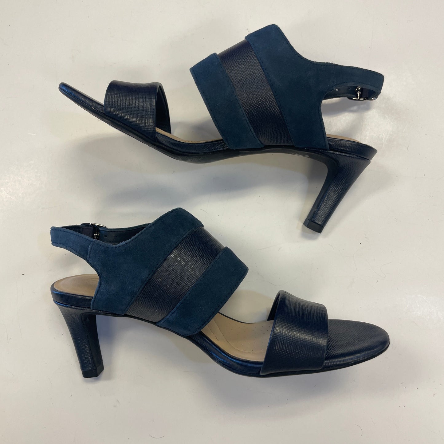 Shoes Heels Stiletto By Clarks In Blue, Size: 7