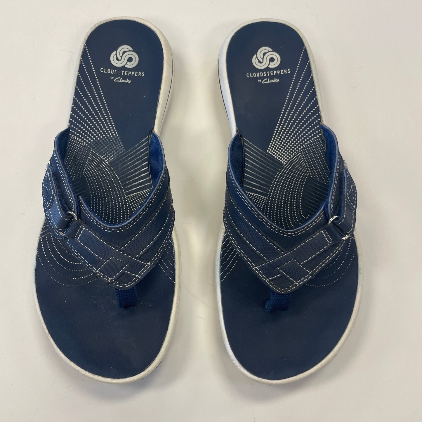 Sandals Flip Flops By Clarks In Blue, Size: 8