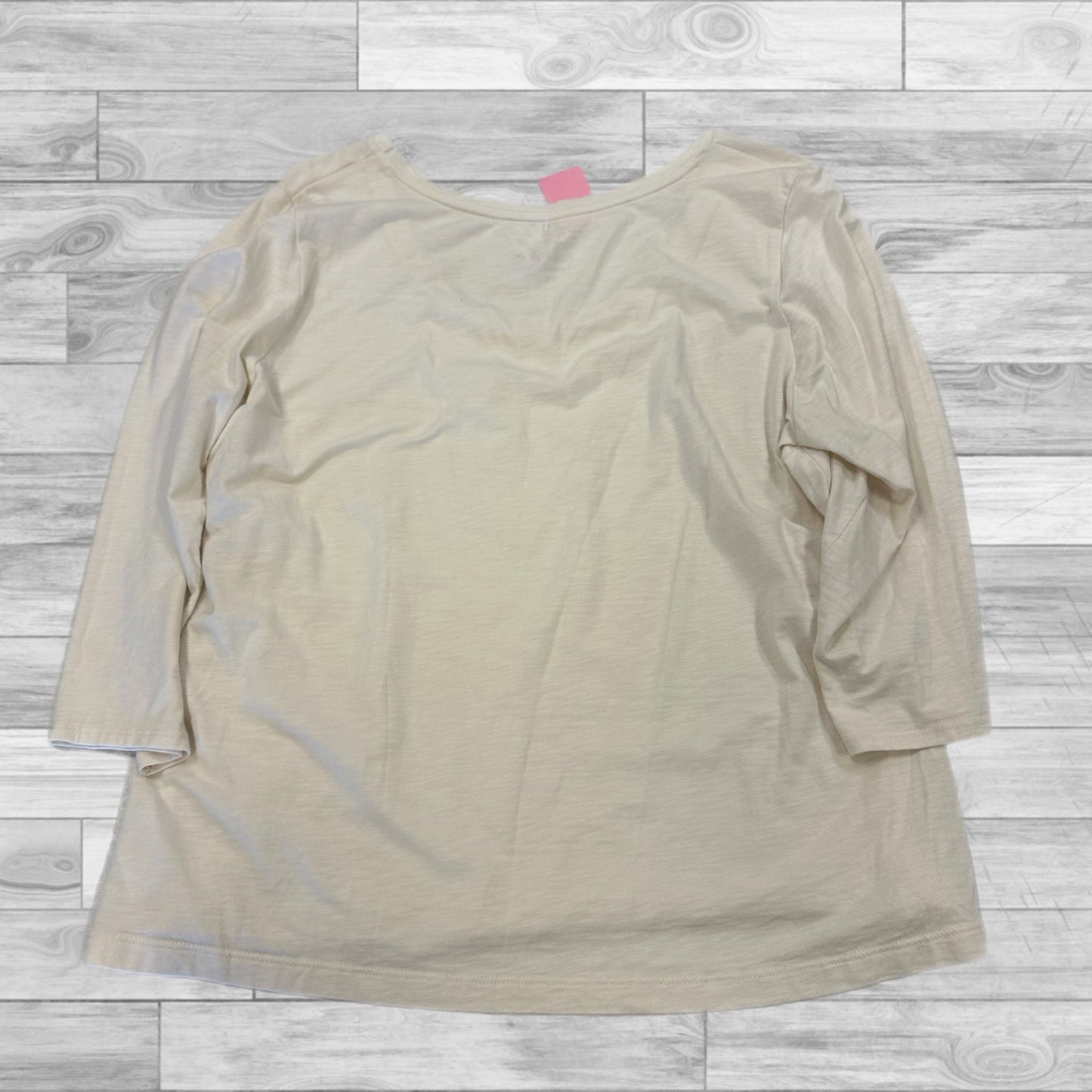 Top 3/4 Sleeve Basic By Joie In Cream, Size: Xl