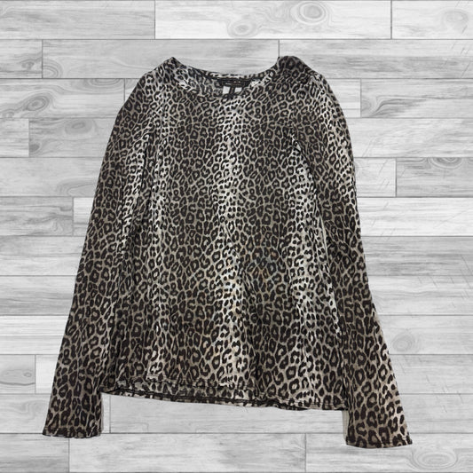 Top Long Sleeve By Bcbgmaxazria In Animal Print, Size: L