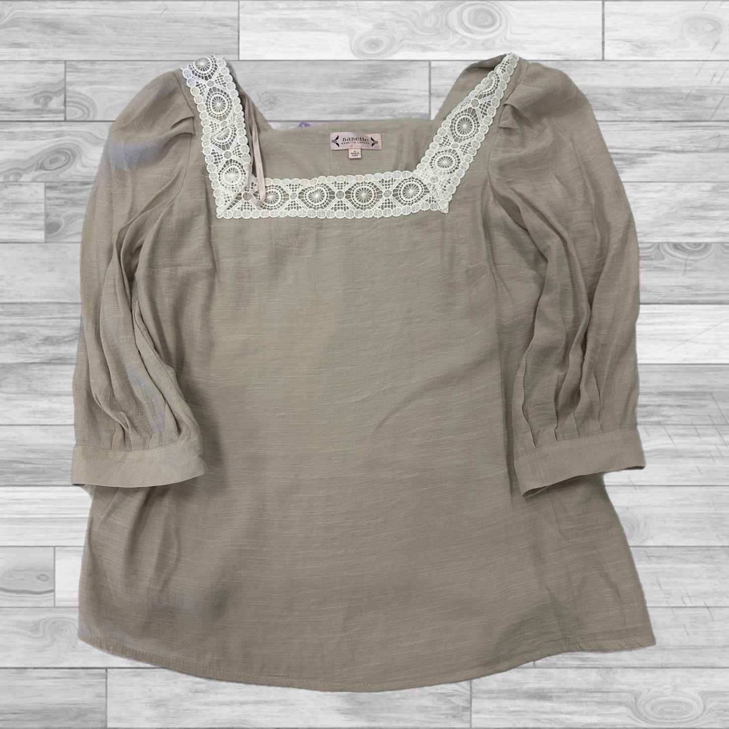 Tan Top 3/4 Sleeve Nanette Lepore, Size M