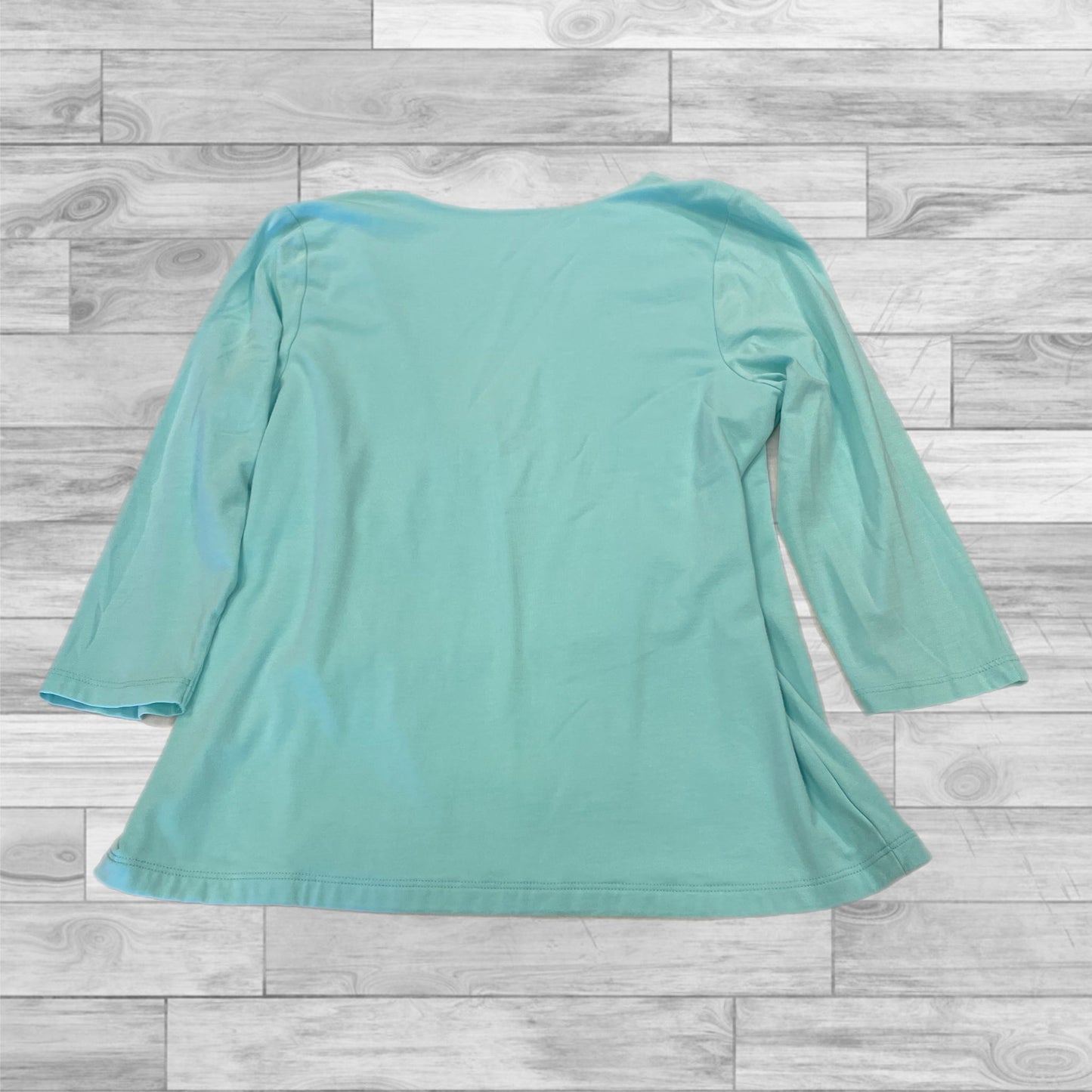 Top 3/4 Sleeve By Soft Surroundings In Blue, Size: L