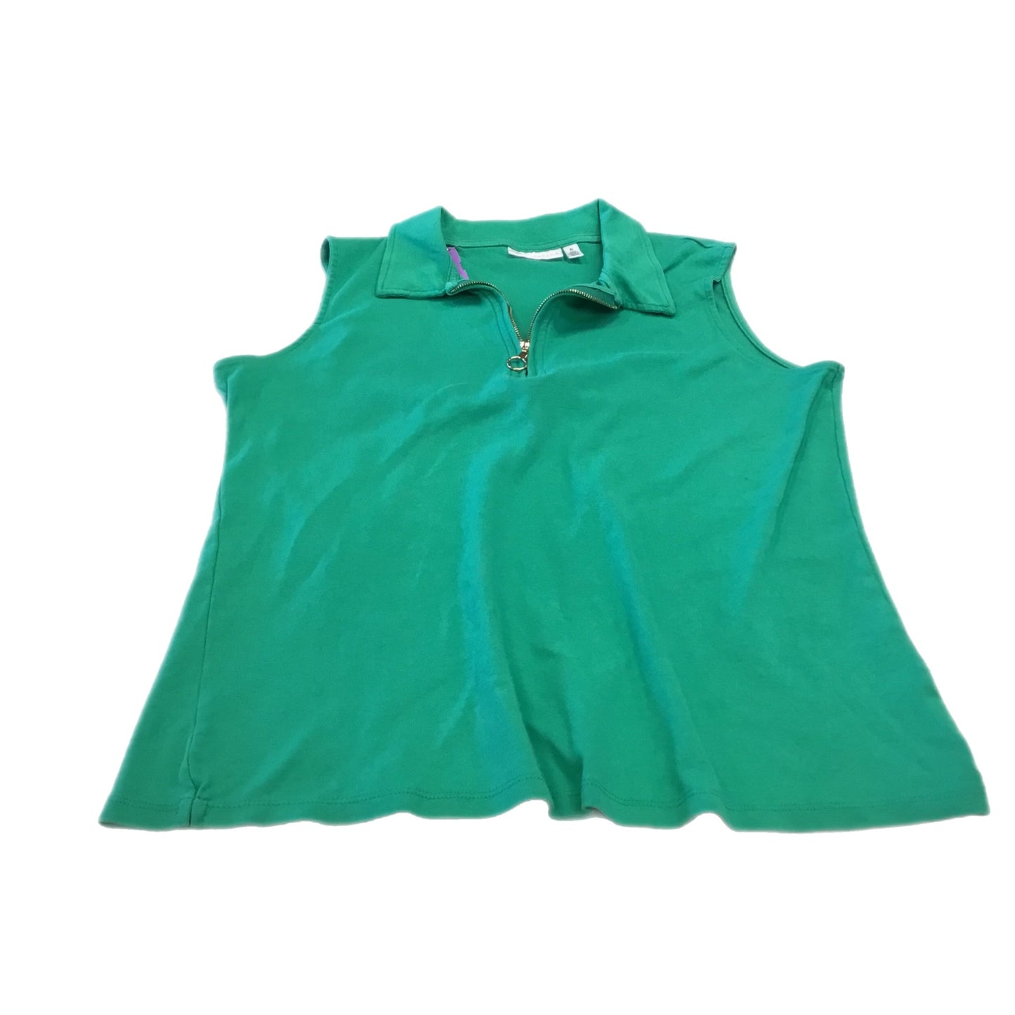 Top Sleeveless By Rafaella In Green, Size: Xl