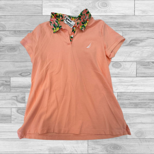 Orange Top Short Sleeve Nautica, Size L