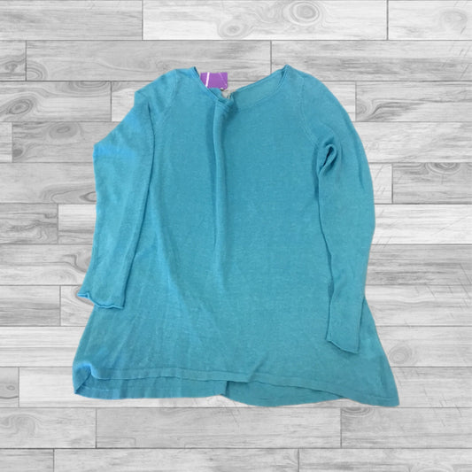 Top Long Sleeve By Eileen Fisher In Blue, Size: Xs