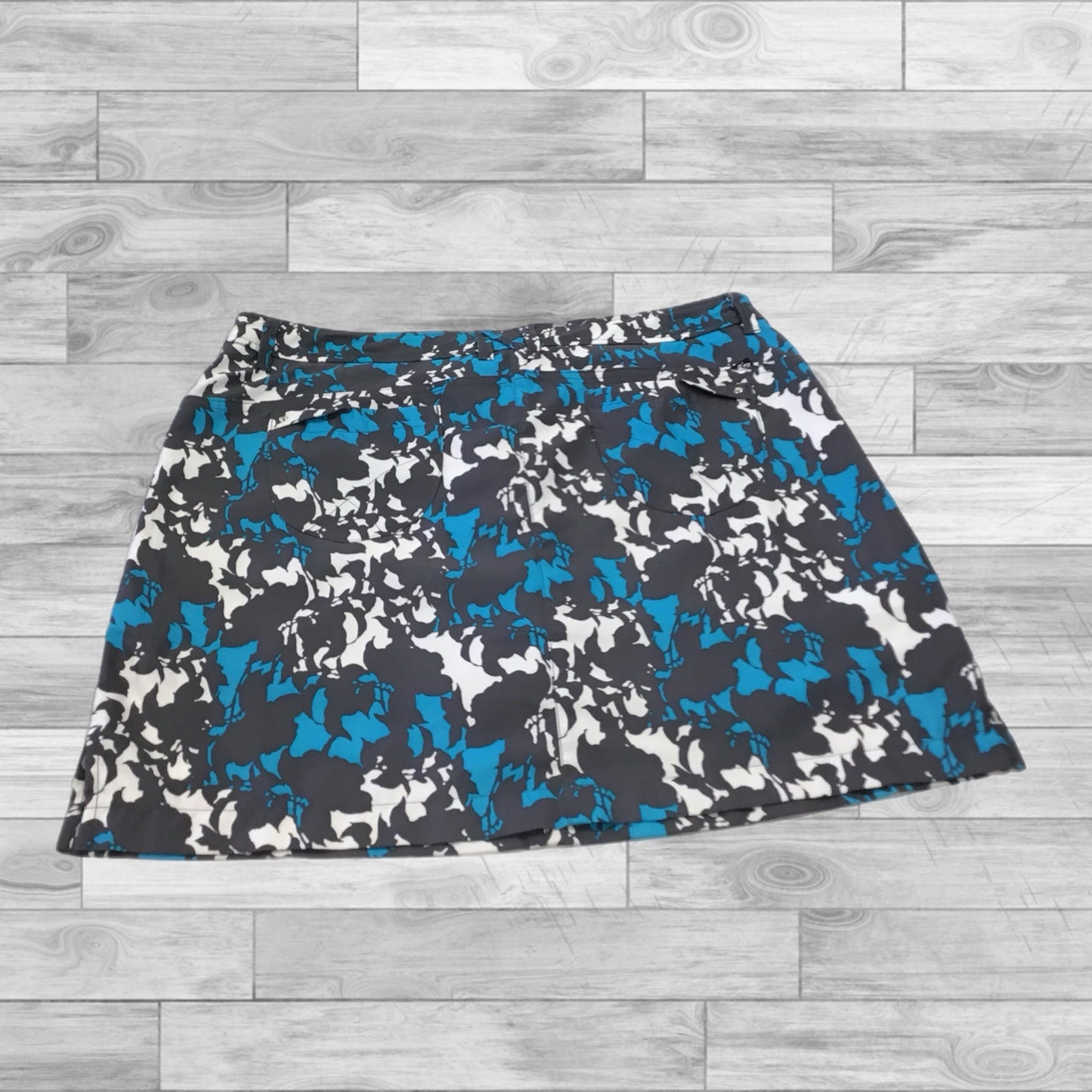 Skort By Clothes Mentor In Blue & Grey, Size: 10