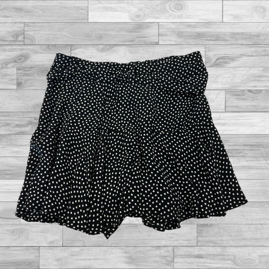 Skirt Mini & Short By Zara Basic In Black & White, Size: L