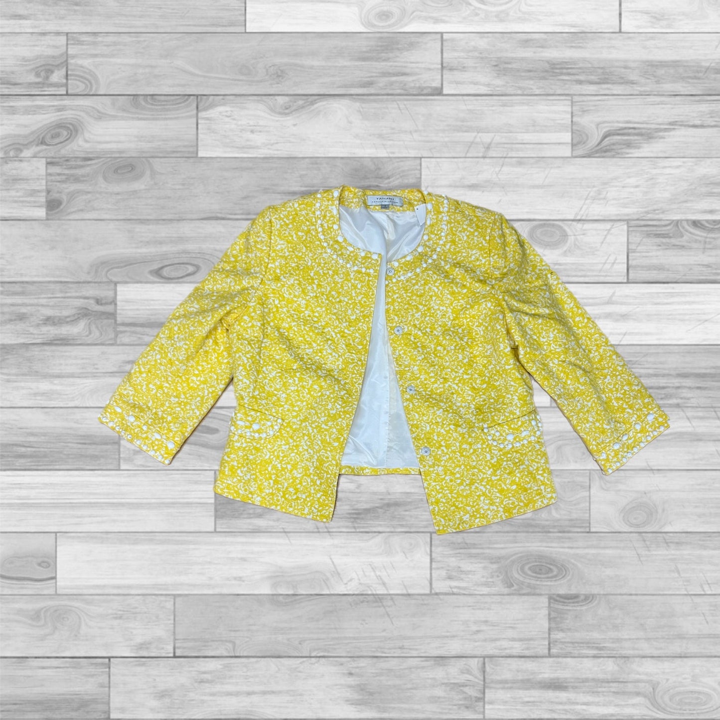 Jacket Other By Tahari By Arthur Levine In Yellow, Size: 16