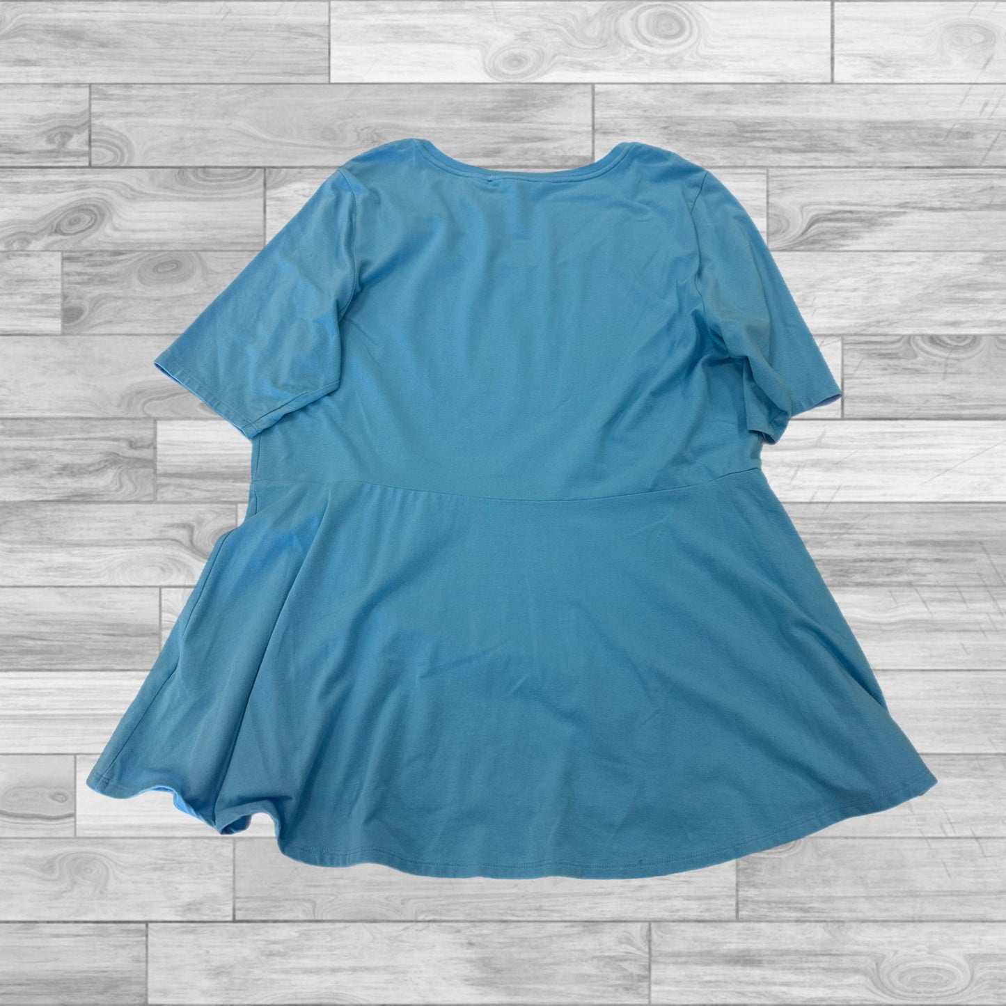 Blue Top Short Sleeve Isaac Mizrahi Live Qvc, Size L