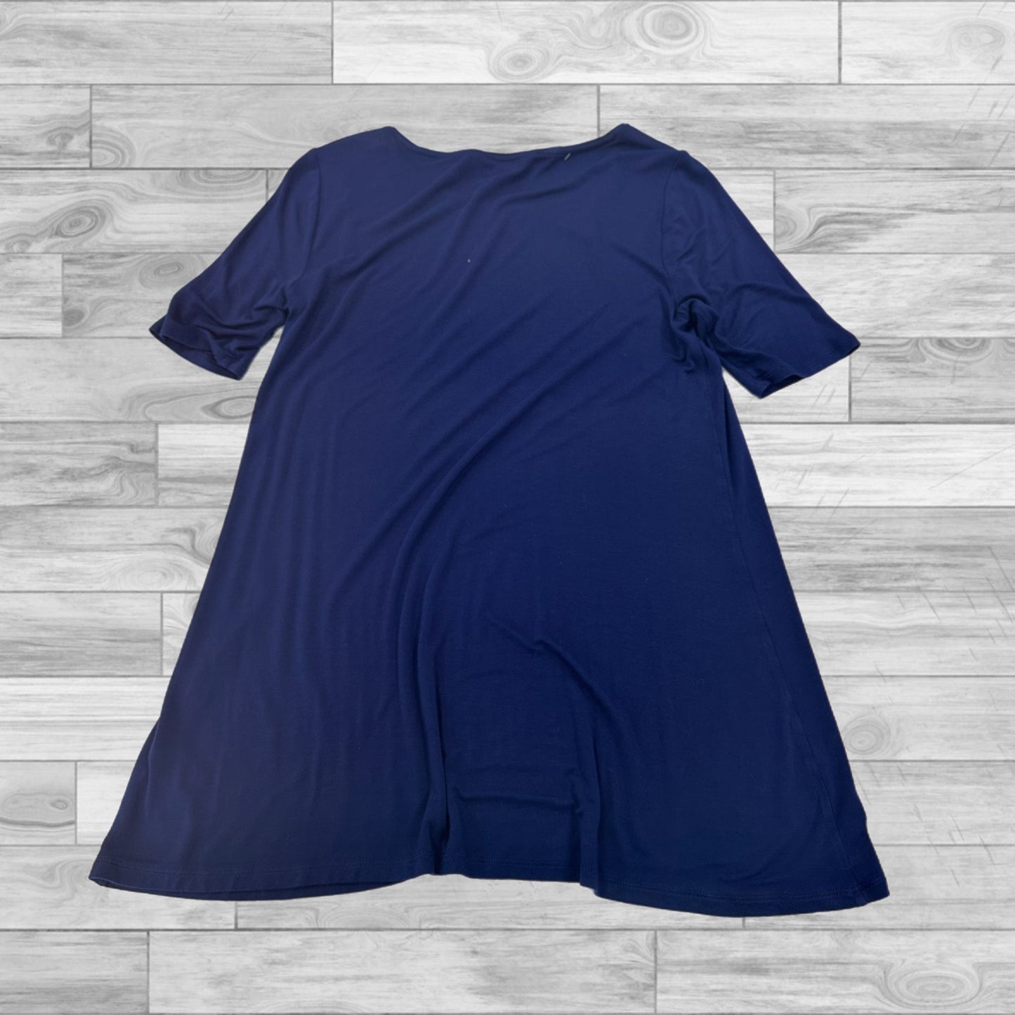 Navy Top Short Sleeve Basic Ellen Tracy, Size S