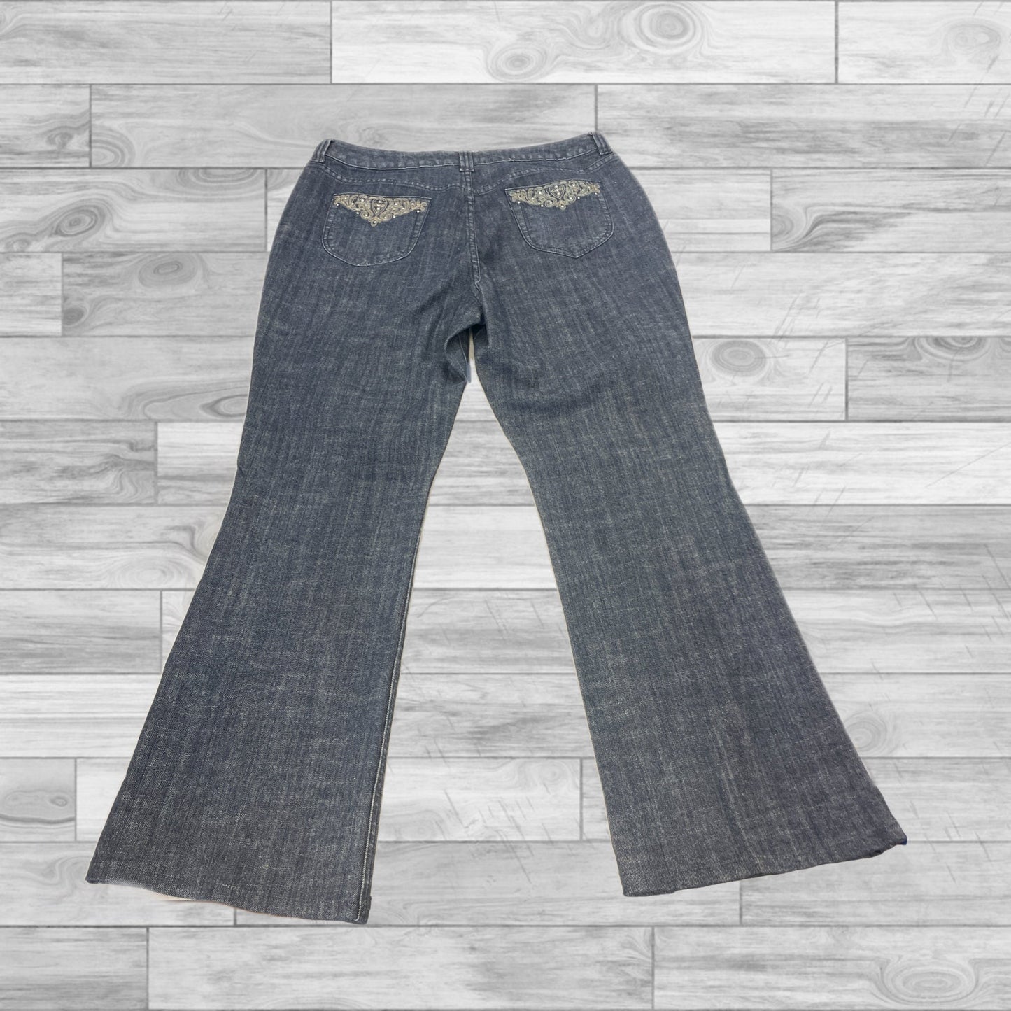 Jeans Flared By Chicos In Blue Denim, Size: 2.5