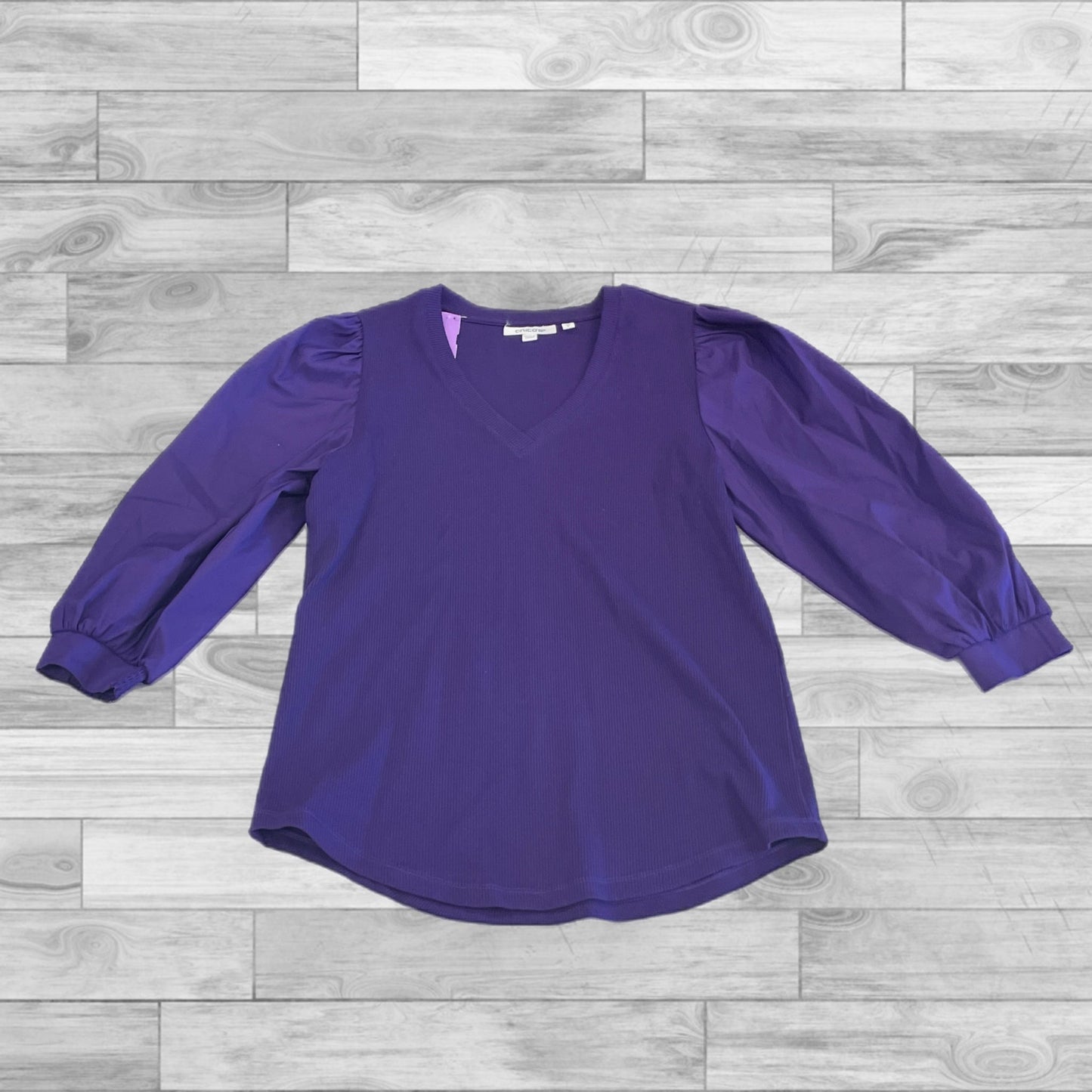 Top Long Sleeve By Chicos In Purple, Size: 0