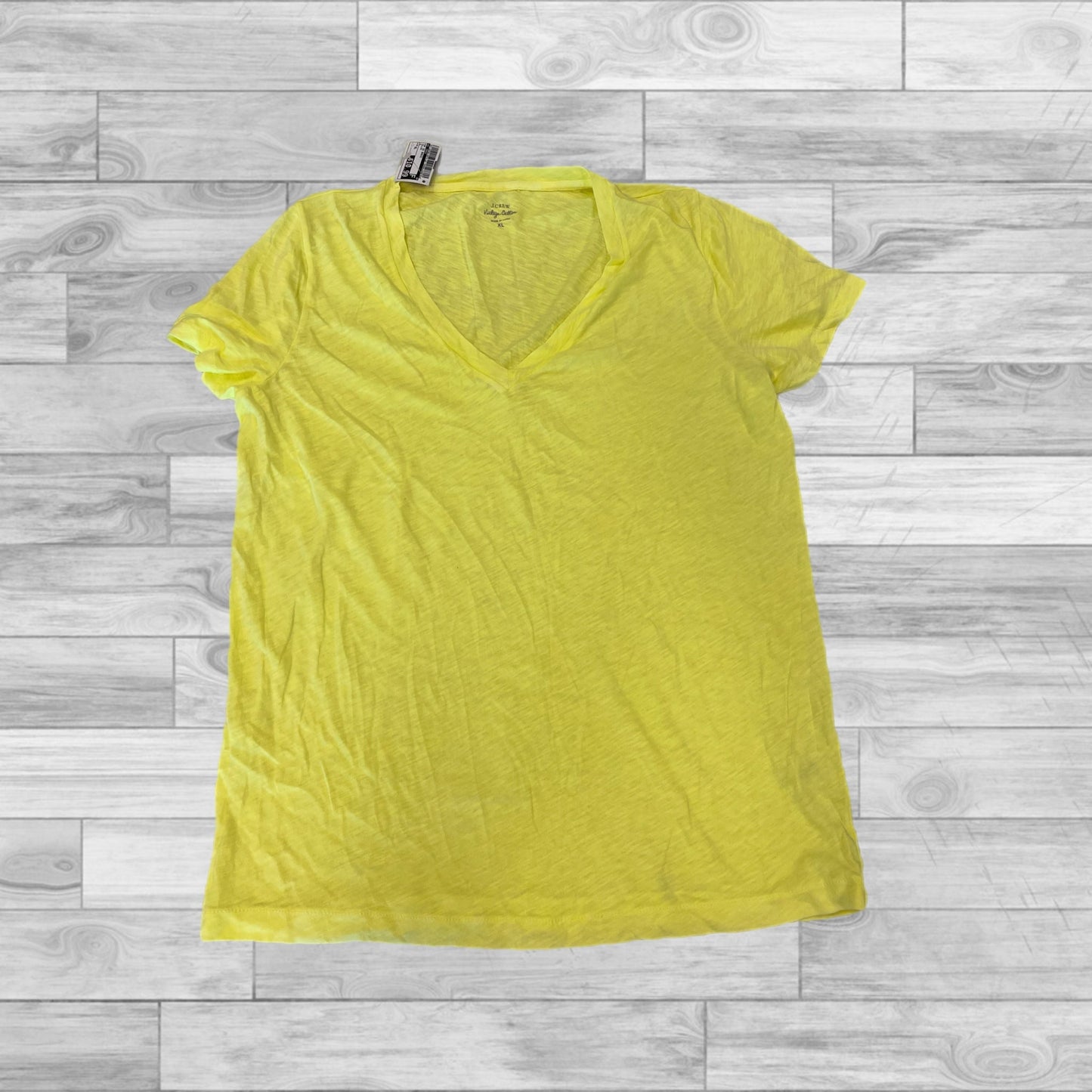 Yellow Top Short Sleeve Basic J. Crew, Size Xl