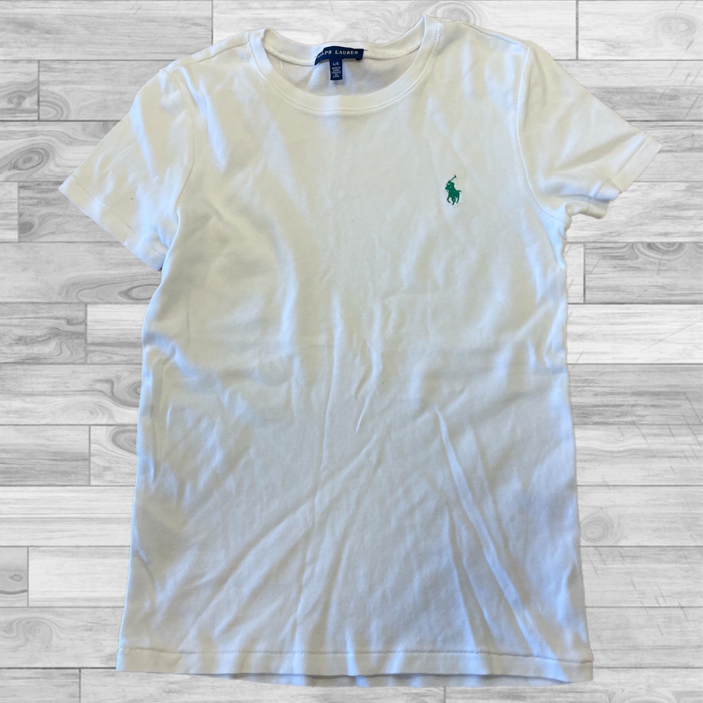 Top Short Sleeve Basic By Ralph Lauren In White, Size: L