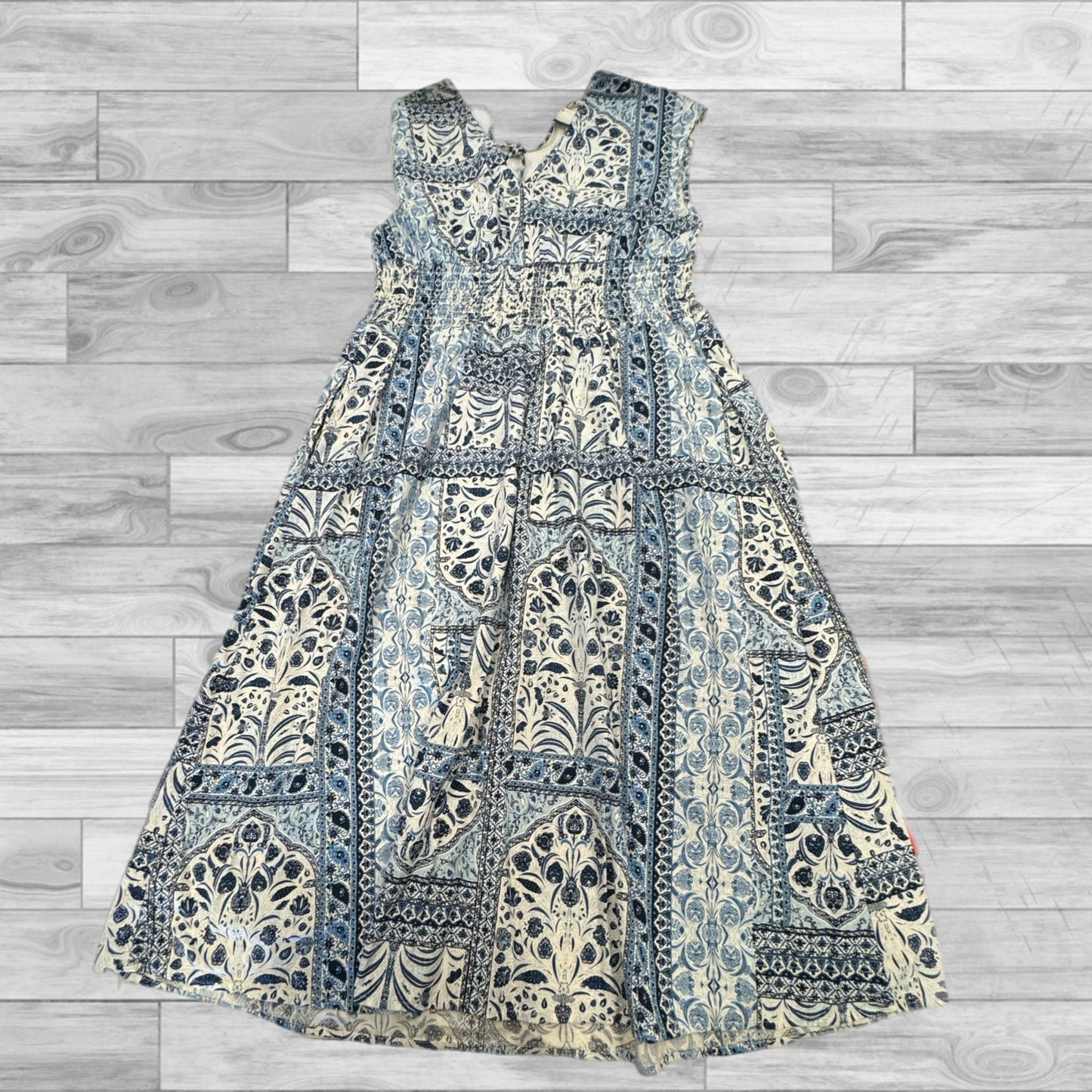 Dress Casual Maxi By Old Navy In Blue & White, Size: L