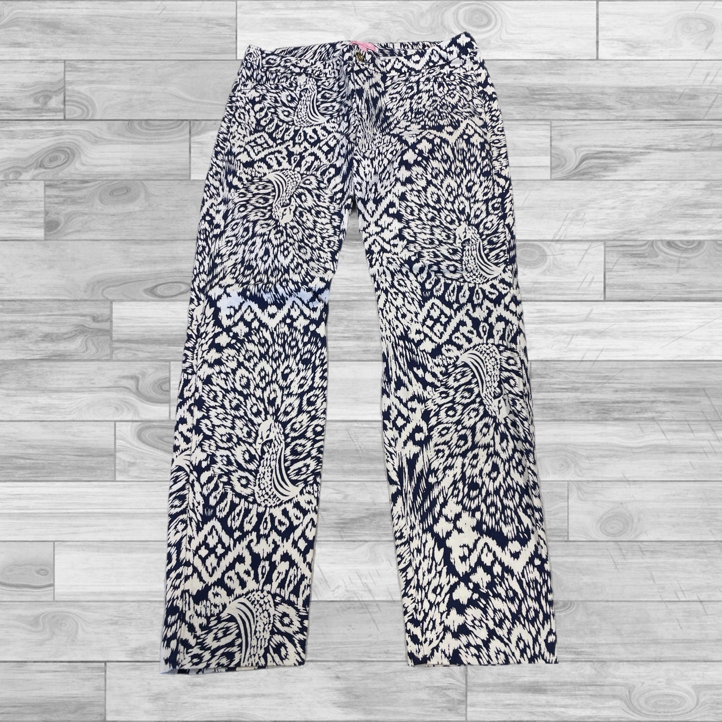 Pants Designer By Lilly Pulitzer In Blue & White, Size: 8