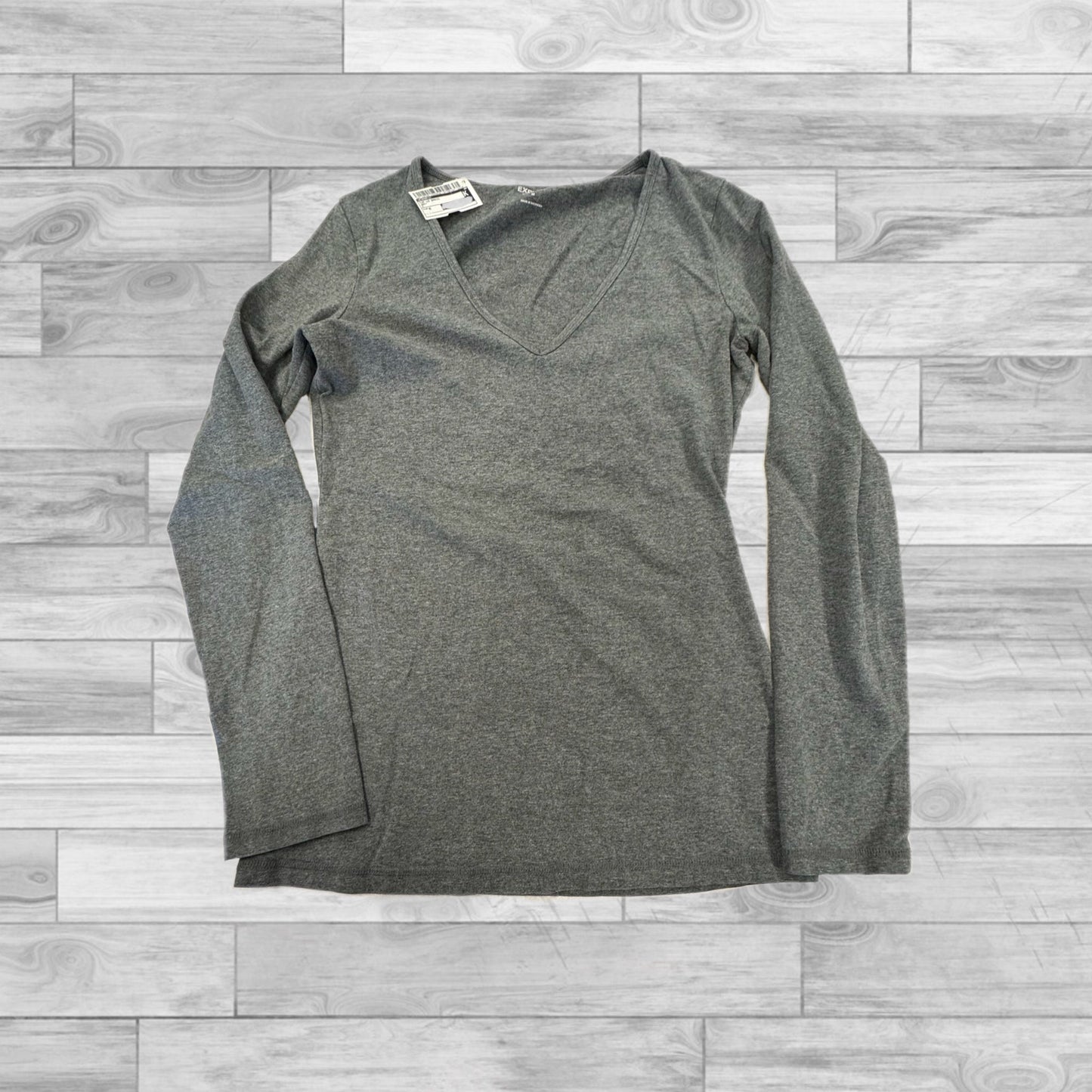 Top Long Sleeve Basic By Express In Grey, Size: M