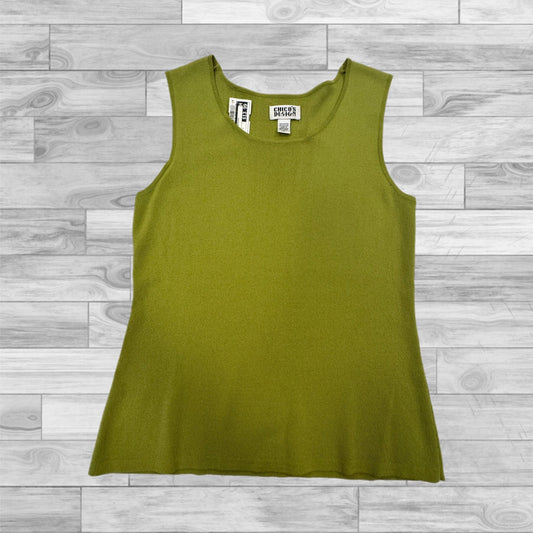 Top Sleeveless By Chicos In Green, Size: 1