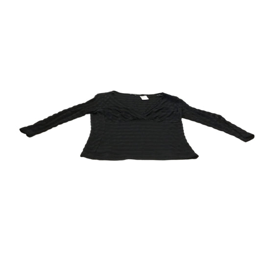 Top Long Sleeve By Antonio Melani In Black, Size: L